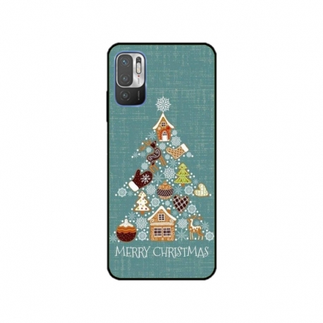 Husa personalizata tip carcasa HQPrint pentru Xiaomi Redmi 10 5G, model Merry Christmas 1, multicolor, S1D1M0056