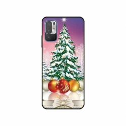 Husa personalizata tip carcasa HQPrint pentru Xiaomi Redmi 10 5G, model Christmas Tree 1, multicolor, S1D1M0057