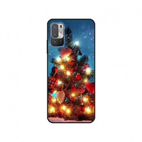 Husa personalizata tip carcasa HQPrint pentru Xiaomi Redmi 10 5G, model Christmas Tree 2, multicolor, S1D1M0058