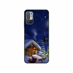 Husa personalizata tip carcasa HQPrint pentru Xiaomi Redmi 10 5G, model Christmas Cottage, multicolor, S1D1M0059