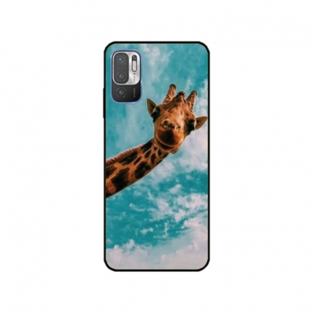 Husa personalizata tip carcasa HQPrint pentru Xiaomi Redmi 10 5G, model Giraffe 2, multicolor, S1D1M0096