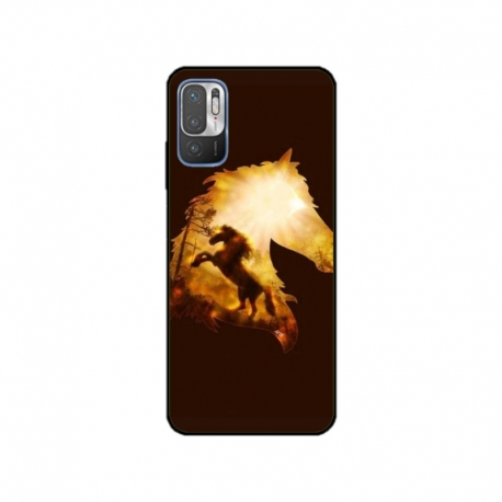 Husa personalizata tip carcasa HQPrint pentru Xiaomi Redmi 10 5G, model Horse 1, multicolor, S1D1M0098
