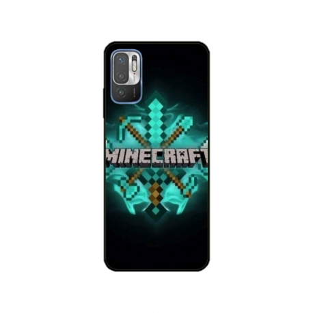 Husa personalizata tip carcasa HQPrint pentru Xiaomi Redmi 10 5G, model Minecraft 2, multicolor, S1D1M0126