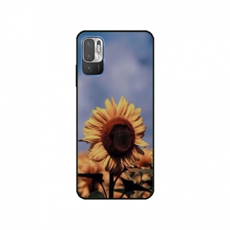 Husa personalizata tip carcasa HQPrint pentru Xiaomi Redmi 10 5G, model Sunflower 1, multicolor, S1D1M0193