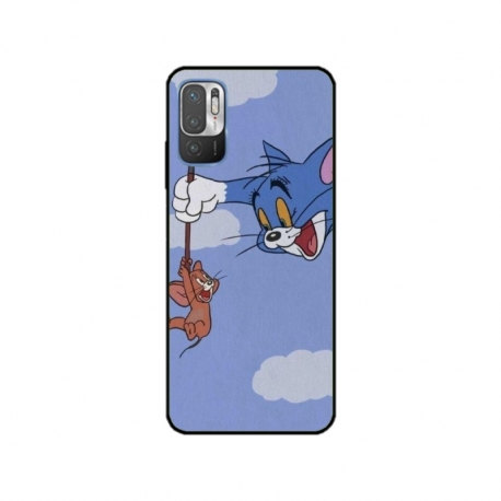 Husa personalizata tip carcasa HQPrint pentru Xiaomi Redmi 10 5G, model Tom and Jerry 1, multicolor, S1D1M0203