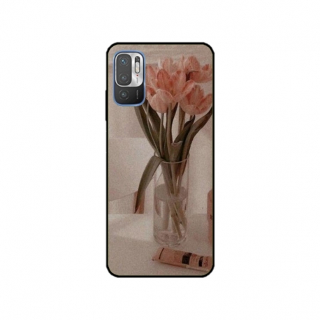 Husa personalizata tip carcasa HQPrint pentru Xiaomi Redmi 10 5G, model Flowers 14, multicolor, S1D1M0208