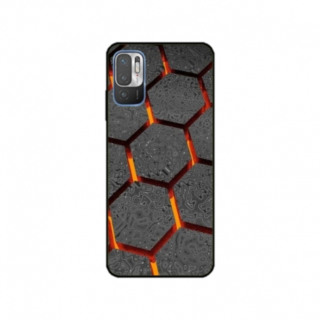 Husa personalizata tip carcasa HQPrint pentru Xiaomi Redmi 10 5G, model Lava Hex, multicolor, S1D1M0265
