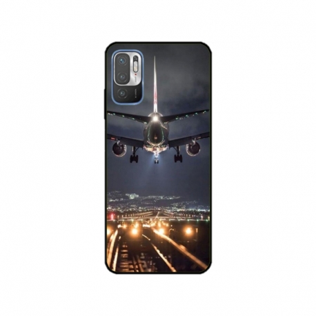 Husa personalizata tip carcasa HQPrint pentru Xiaomi Redmi 10 5G, model Airplane Landing, multicolor, S1D1M0266