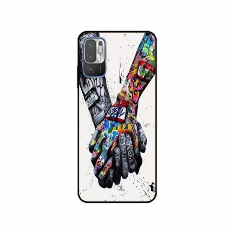 Husa personalizata tip carcasa HQPrint pentru Xiaomi Redmi 10 5G, model Abstract Holding, multicolor, S1D1M0271