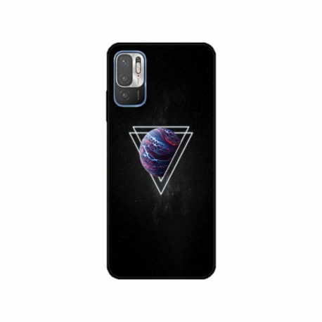 Husa personalizata tip carcasa HQPrint pentru Xiaomi Redmi 10 5G, model Triangle Planet, multicolor, S1D1M0278