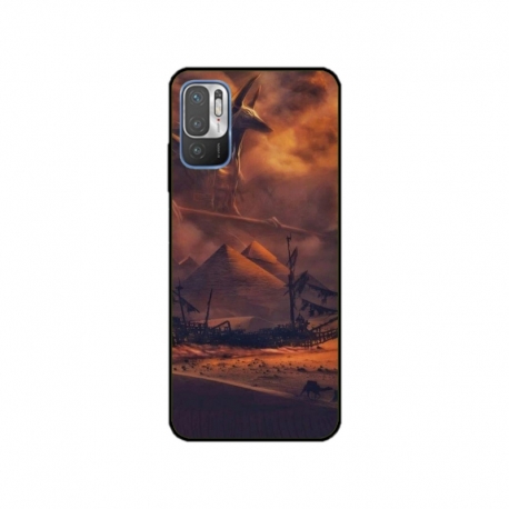 Husa personalizata tip carcasa HQPrint pentru Xiaomi Redmi 10 5G, model Anubis, multicolor, S1D1M0281