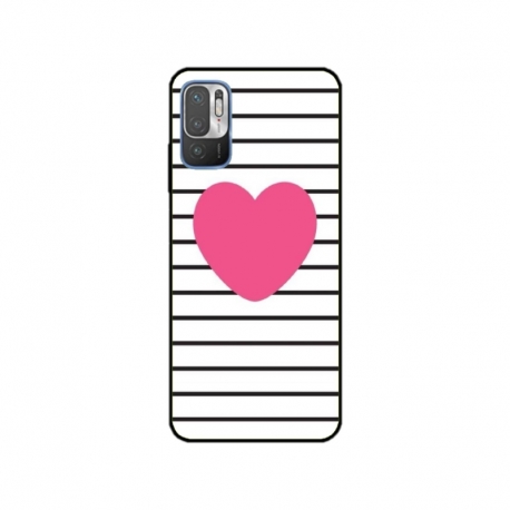 Husa personalizata tip carcasa HQPrint pentru Xiaomi Redmi 10 5G, model Heart, multicolor, S1D1M0291