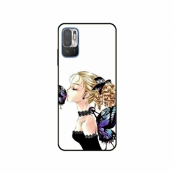 Husa personalizata tip carcasa HQPrint pentru Xiaomi Redmi 10 5G, model Butterfly Fairy, multicolor, S1D1M0294