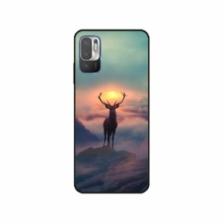 Husa personalizata tip carcasa HQPrint pentru Xiaomi Redmi 10 5G, model Antlers, multicolor, S1D1M0303
