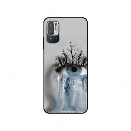 Husa personalizata tip carcasa HQPrint pentru Xiaomi Redmi 10 5G, model Teary Eye, multicolor, S1D1M0307