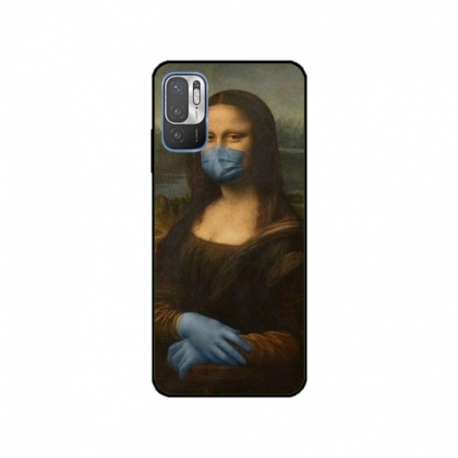 Husa personalizata tip carcasa HQPrint pentru Xiaomi Redmi 10 5G, model Covid Mona Lisa, multicolor, S1D1M0327