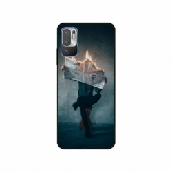 Husa personalizata tip carcasa HQPrint pentru Xiaomi Redmi 10 5G, model Burn the News, multicolor, S1D1M0345