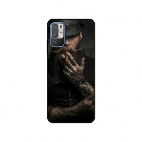 Husa personalizata tip carcasa HQPrint pentru Xiaomi Redmi 10 5G, model Beard Man, multicolor, S1D1M0355