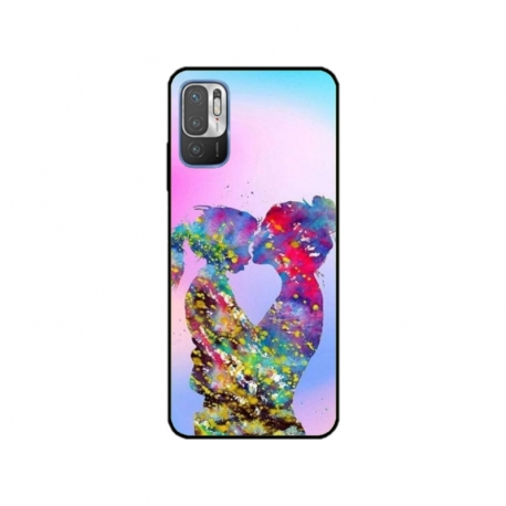 Husa personalizata tip carcasa HQPrint pentru Xiaomi Redmi 10 5G, model Colorful Love, multicolor, S1D1M0376