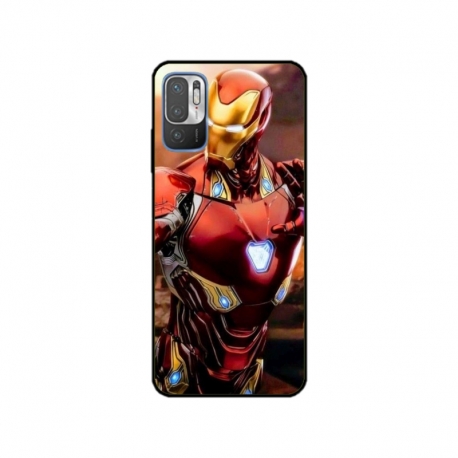Husa personalizata tip carcasa HQPrint pentru Xiaomi Redmi 10 Prime Plus 5G, model Iron Man 1, multicolor, S1D1M0102