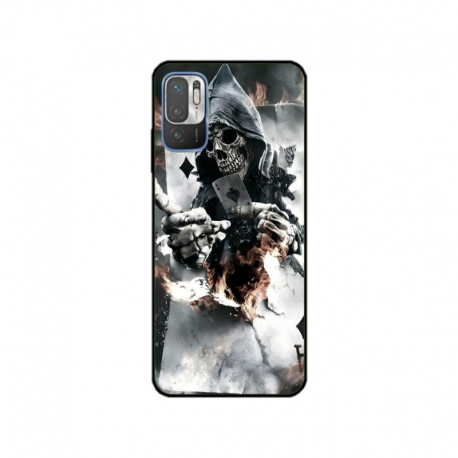 Husa personalizata tip carcasa HQPrint pentru Xiaomi Redmi 10 Prime Plus 5G, model Skeleton Cards, multicolor, S1D1M0301