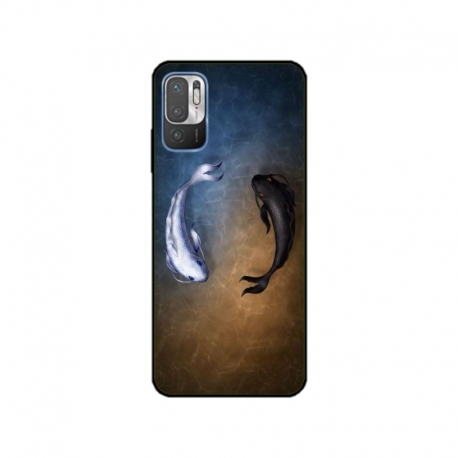 Husa personalizata tip carcasa HQPrint pentru Xiaomi Redmi 10 Prime Plus 5G, model Ying and Yang Fish, multicolor, S1D1M0390