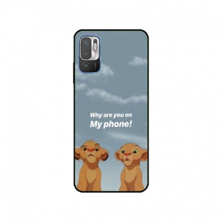 Husa personalizata tip carcasa HQPrint pentru Xiaomi Redmi Note 11e, model Why are you on my phone, multicolor, S1D1M0220