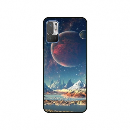 Husa personalizata tip carcasa HQPrint pentru Xiaomi Redmi Note 11e, model Alien Planet, multicolor, S1D1M0264