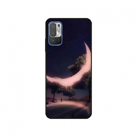 Husa personalizata tip carcasa HQPrint pentru Xiaomi Redmi Note 11e, model Moon in the Trees, multicolor, S1D1M0331