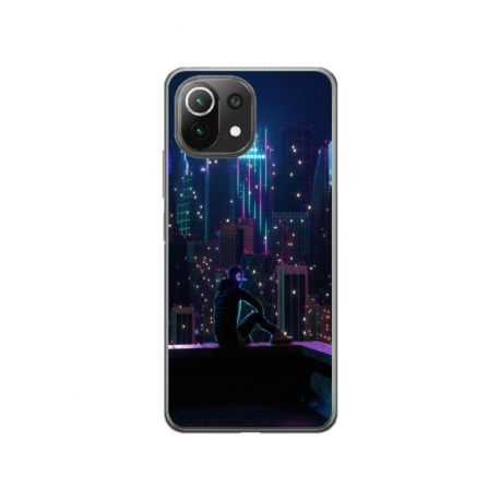 Husa personalizata tip carcasa HQPrint pentru Xiaomi Redmi A1, model Neon City, multicolor, S1D1M0260