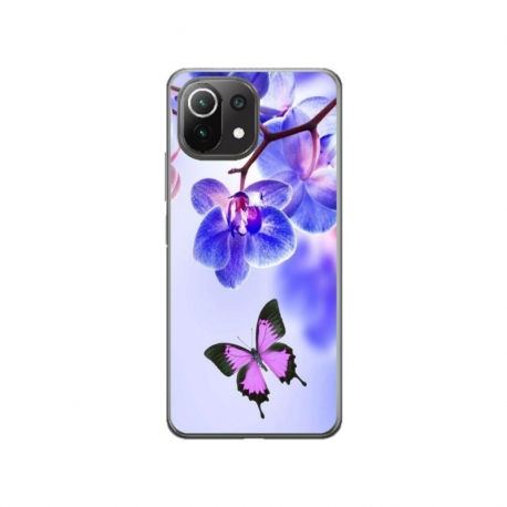 Husa personalizata tip carcasa HQPrint pentru Xiaomi Mi 11, model Butterfly 2, multicolor, S1D1M0029