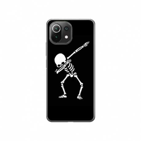 Husa personalizata tip carcasa HQPrint pentru Xiaomi Mi 11, model Dab Skeleton, multicolor, S1D1M0034