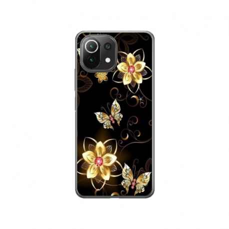 Husa personalizata tip carcasa HQPrint pentru Xiaomi Mi 11, model Butterfly 5, multicolor, S1D1M0042