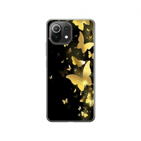 Husa personalizata tip carcasa HQPrint pentru Xiaomi Mi 11, model Butterfly 6, multicolor, S1D1M0045
