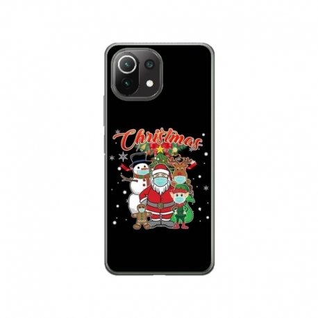 Husa personalizata tip carcasa HQPrint pentru Xiaomi Mi 11, model Covid Christmas, multicolor, S1D1M0054