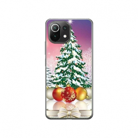 Husa personalizata tip carcasa HQPrint pentru Xiaomi Mi 11, model Christmas Tree 1, multicolor, S1D1M0057