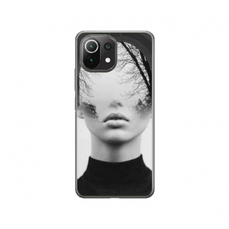 Husa personalizata tip carcasa HQPrint pentru Xiaomi Mi 11, model Abstract Lady, multicolor, S1D1M0066