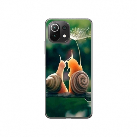 Husa personalizata tip carcasa HQPrint pentru Xiaomi Mi 11, model Snail, multicolor, S1D1M0231
