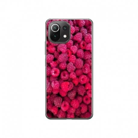 Husa personalizata tip carcasa HQPrint pentru Xiaomi Mi 11, model Zmeura, multicolor, S1D1M0234