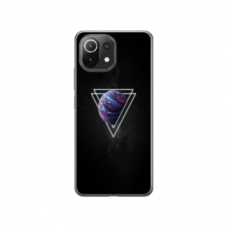 Husa personalizata tip carcasa HQPrint pentru Xiaomi Mi 11, model Triangle Planet, multicolor, S1D1M0278