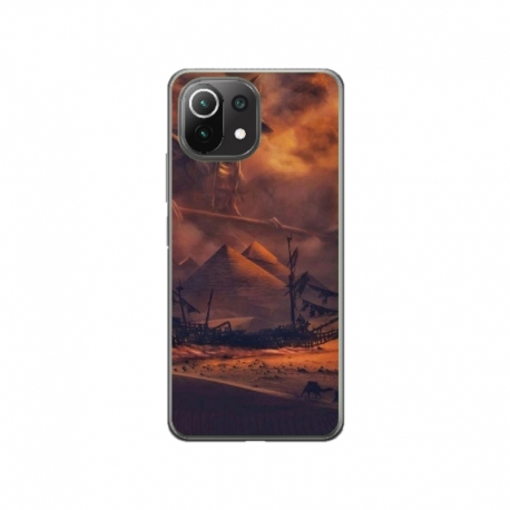 Husa personalizata tip carcasa HQPrint pentru Xiaomi Mi 11, model Anubis, multicolor, S1D1M0281