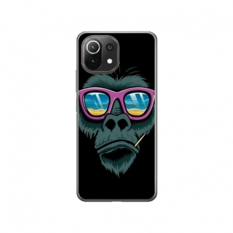 Husa personalizata tip carcasa HQPrint pentru Xiaomi Mi 11, model Gorilla, multicolor, S1D1M0288