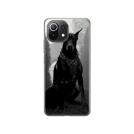Husa personalizata tip carcasa HQPrint pentru Xiaomi Mi 11 Lite 5G, model Doberman, multicolor, S1D1M0018