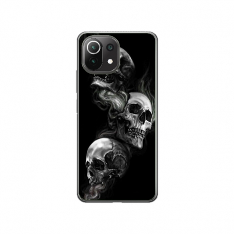 Husa personalizata tip carcasa HQPrint pentru Xiaomi Mi 11 Lite 5G, model Skulls, multicolor, S1D1M0032