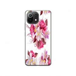 Husa personalizata tip carcasa HQPrint pentru Xiaomi Mi 11 Lite 5G, model Flowers 4, multicolor, S1D1M0040