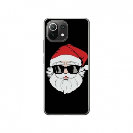 Husa personalizata tip carcasa HQPrint pentru Xiaomi Mi 11 Lite 5G, model Cool Santa, multicolor, S1D1M0046