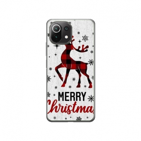 Husa personalizata tip carcasa HQPrint pentru Xiaomi Mi 11 Lite 5G, model Merry Christmas Reindeer 1, multicolor, S1D1M0049