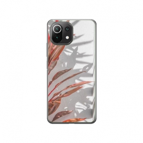 Husa personalizata tip carcasa HQPrint pentru Xiaomi Mi 11 Lite 5G, model Leaf Design 4, multicolor, S1D1M0155