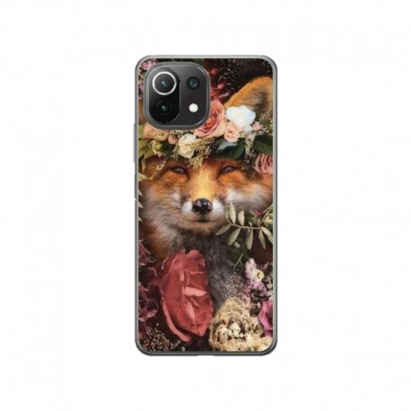 Husa personalizata tip carcasa HQPrint pentru Xiaomi Mi 11 Lite 5G, model Fox, multicolor, S1D1M0213