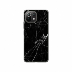 Husa personalizata tip carcasa HQPrint pentru Xiaomi Mi 11 Lite 5G, model Black Marble, multicolor, S1D1M0229